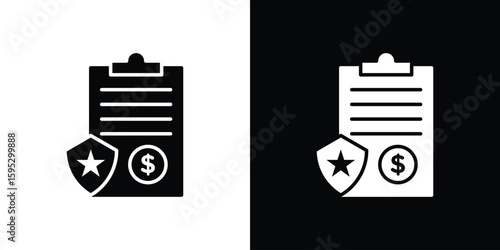 Penalty icon in modern thin line and glyph concept.