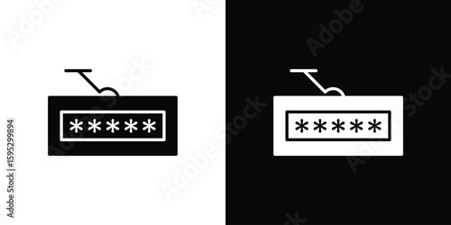 Password phishing icon in modern thin line and glyph concept.