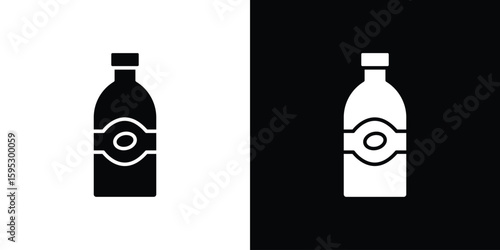 Olive oil icon in modern thin line and glyph concept.