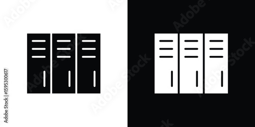 Locker icon in modern thin line and glyph concept.