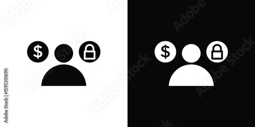 Guarantor icon in modern thin line and glyph concept.