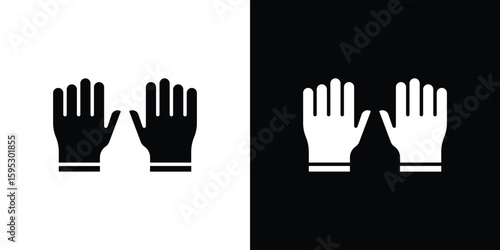 Gloves icon in modern thin line and glyph concept.