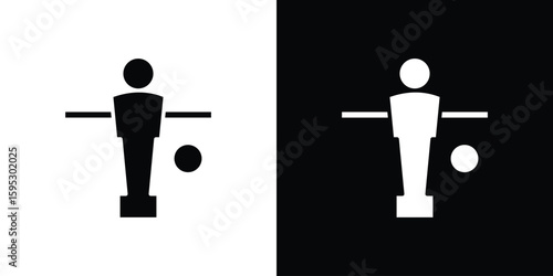 Foosball icon in modern thin line and glyph concept.