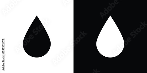 Drop icon in modern thin line and glyph concept.