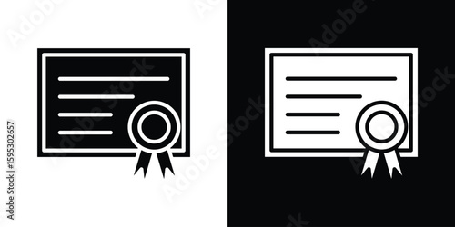 Diploma icon elements. A modern flat and line icons set