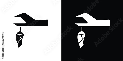 Cocoon icon in modern thin line and glyph concept.