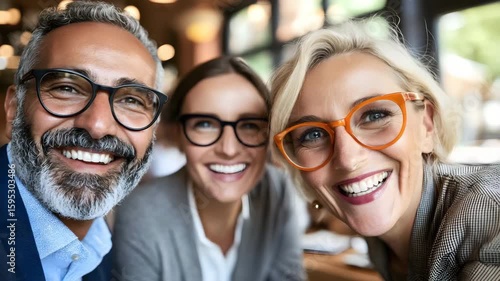 Happy smiling couple with a woman enjoying time together in a bright outdoor setting full of joy