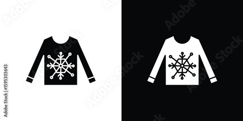 Christmas sweater icon in modern thin line and glyph concept.