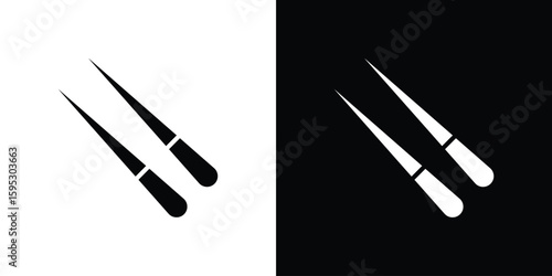 Chopsticks icon in modern thin line and glyph concept.