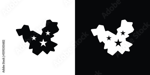 China map icon in modern thin line and glyph concept.