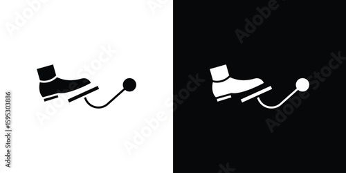car pedal icon in modern thin line and glyph concept.