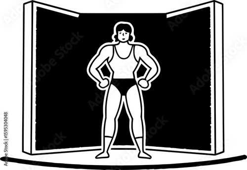 Fighter man on the ramp 