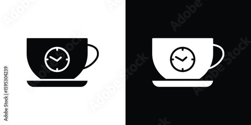 Break icon in modern thin line and glyph concept.