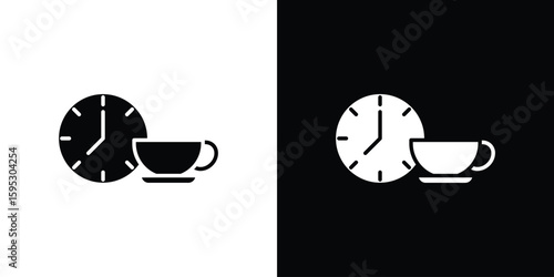 Break icon in modern thin line and glyph concept.