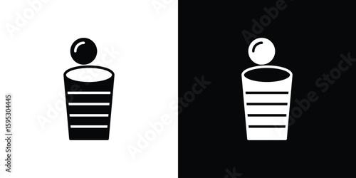 Beer pong icon in modern thin line and glyph concept.