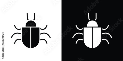 Bedbug icon in modern thin line and glyph concept.