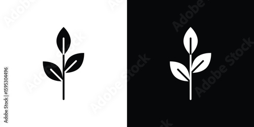 Basil icon in modern thin line and glyph concept.