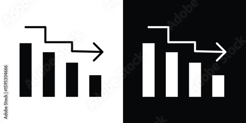 Attrition icon in modern thin line and glyph concept.