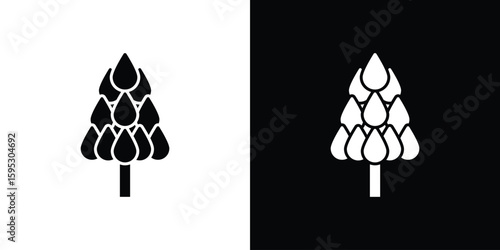 Artichoke icon in modern thin line and glyph concept.
