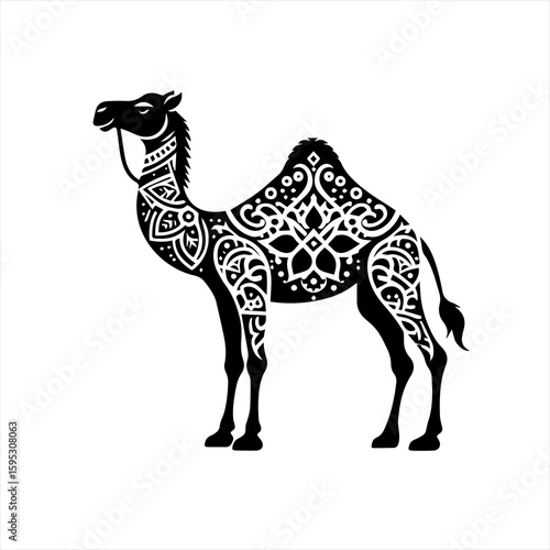 Ornate camel illustration