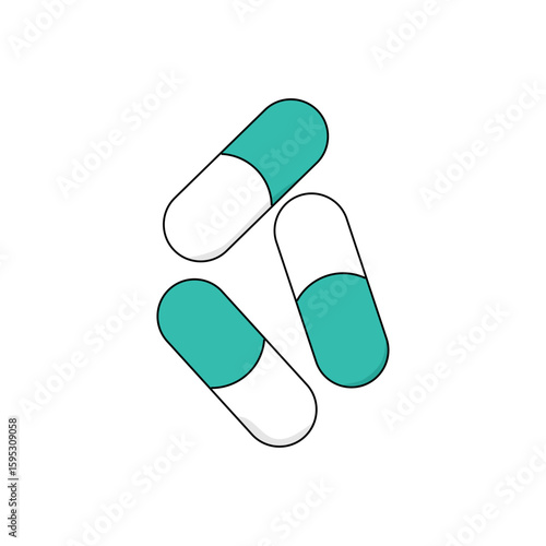 three drugs are blue-white. medical device images. medical devices