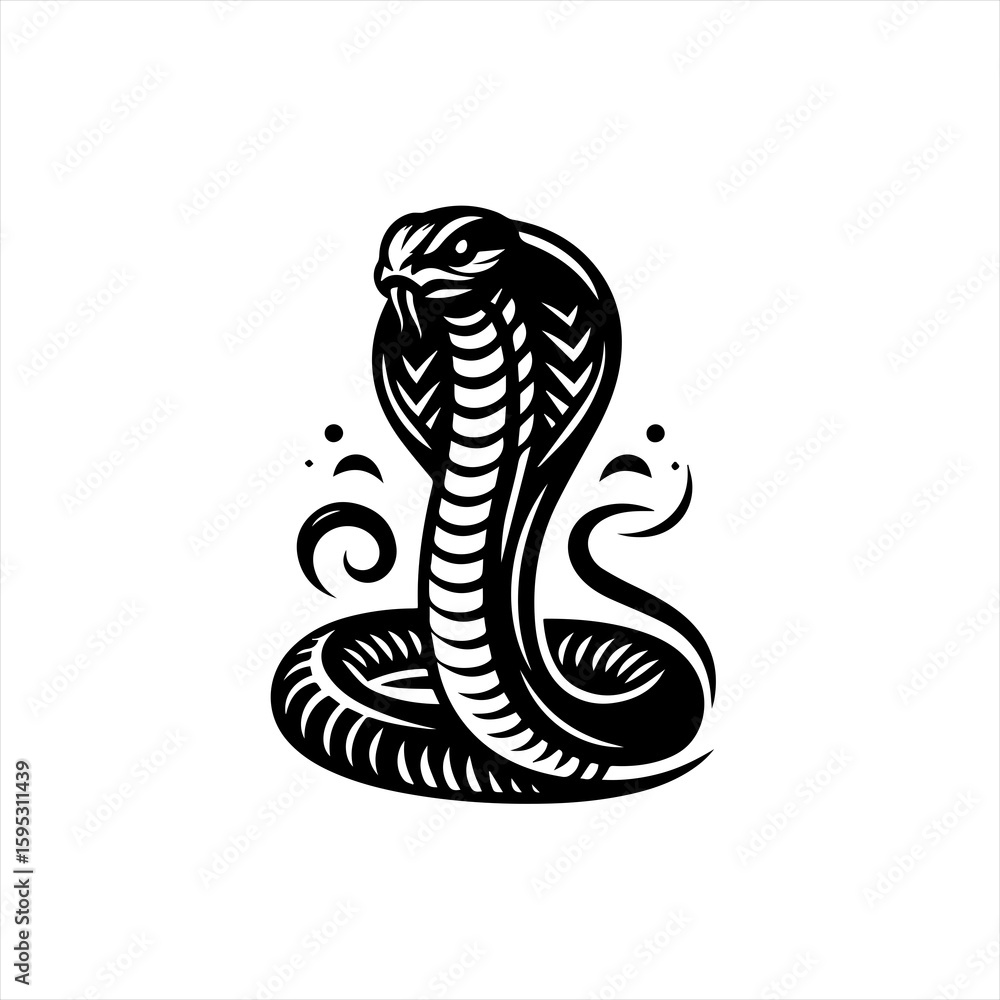 Fototapeta premium Cobra snake in striking pose