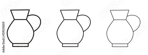 Vinegar icon in stroke art design versions. EPS 10