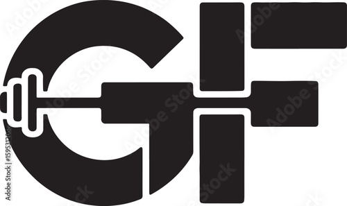 Modern gym and fitness logo design with strength and style elements