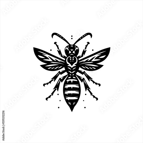 A detailed bee illustration