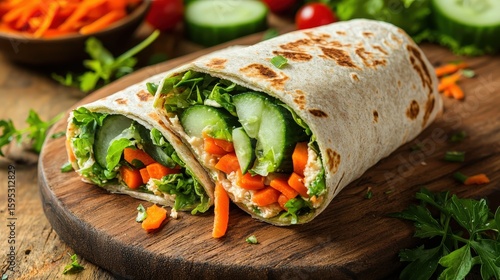 Fresh Organic Vegetable Wrap for Healthy Meal