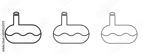 Sewerage tank icon in stroke art design versions. EPS 10