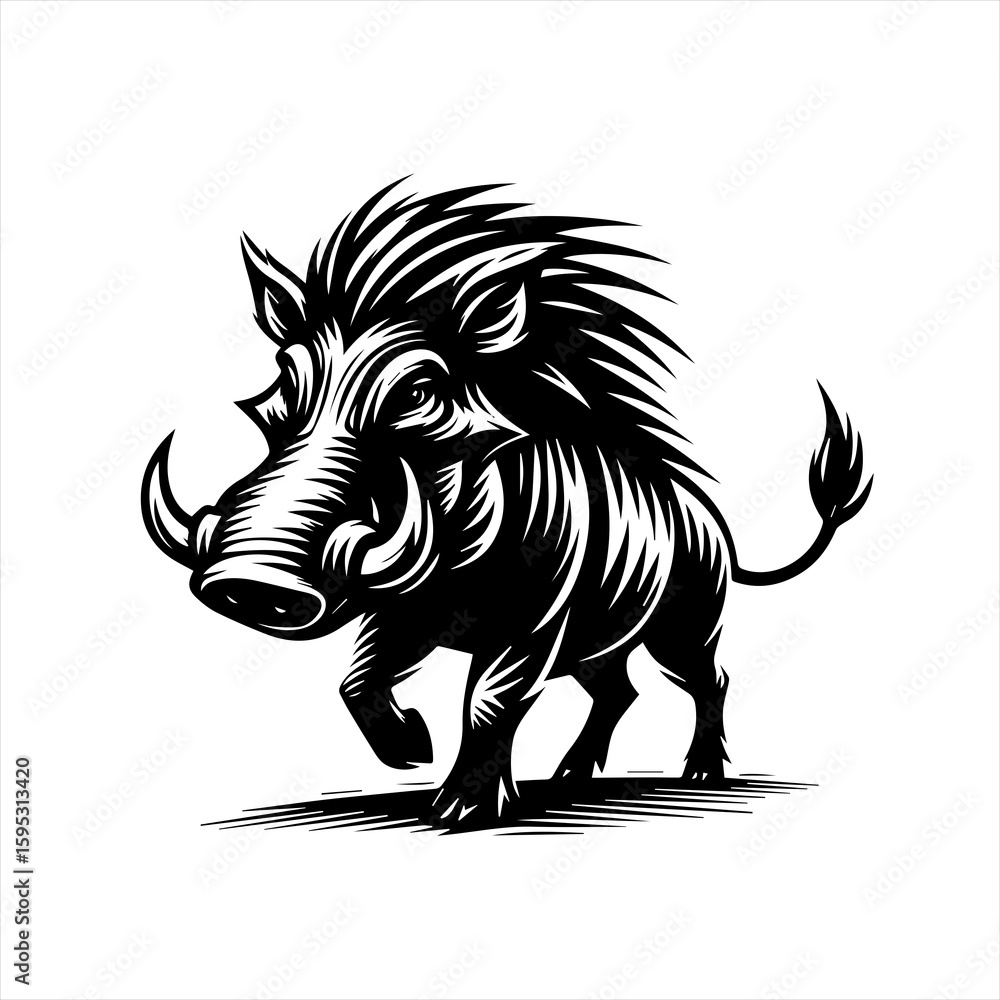 Fototapeta premium Wild boar walking