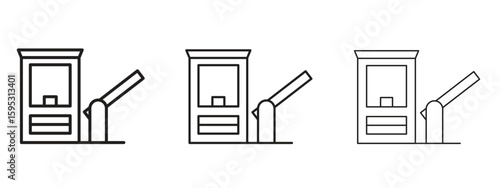 Road toll icon in stroke art design versions. EPS 10
