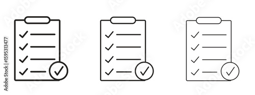 Requirements icon in stroke art design versions. EPS 10