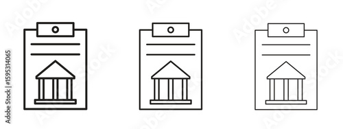 Policy icon in stroke art design versions. EPS 10