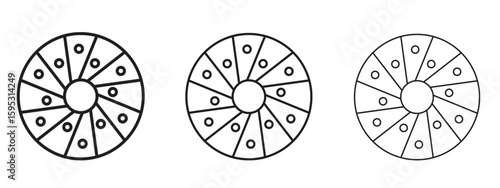 Perpetual motion icon in stroke art design versions. EPS 10