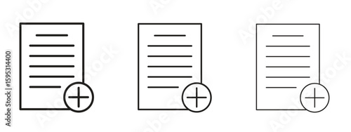 Paperless icon in stroke art design versions. EPS 10