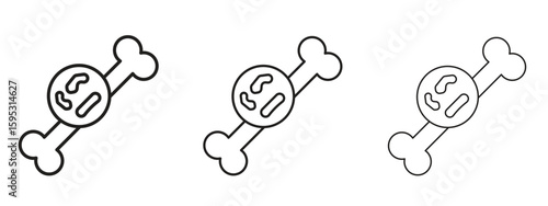 Multiple myeloma icon in stroke art design versions. EPS 10