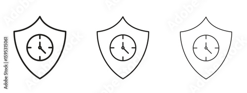 Long term icon in stroke art design versions. EPS 10