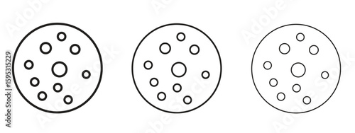 Leukemia icon in stroke art design versions. EPS 10