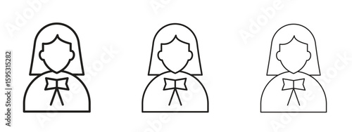 Lawyer icon in stroke art design versions. EPS 10