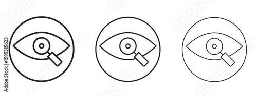 Investigation icon in stroke art design versions. EPS 10
