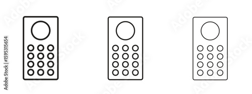 Intercom icon in stroke art design versions. EPS 10