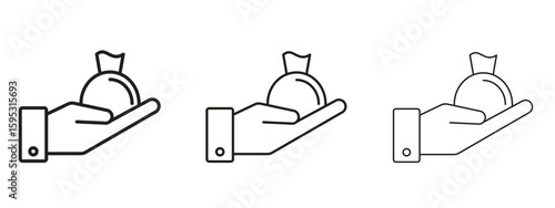 Inheritance law icon in stroke art design versions. EPS 10