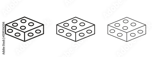 Halva icon in stroke art design versions. EPS 10