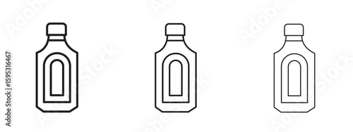 Gin icon in stroke art design versions. EPS 10