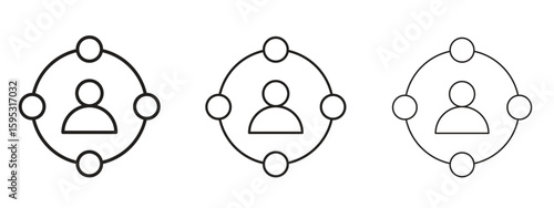 Experience icon in stroke art design versions. EPS 10