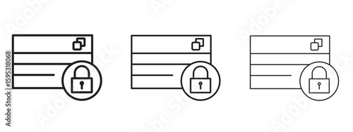 Credit limit icon in stroke art design versions. EPS 10