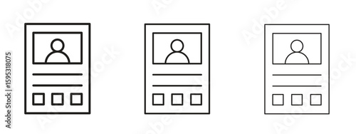 Criminal record icon in stroke art design versions. EPS 10