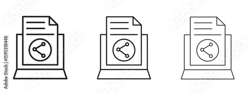 Content marketing icon in stroke art design versions. EPS 10